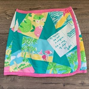 Rare Lilly Pulitzer Girls Boca Blue Wrap Skirt 💌